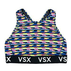 Victorias Secret VSX The Player Racerback Unlined Sport Bra Medium Support L